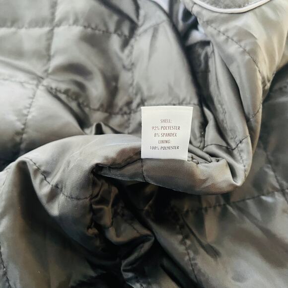 Jos. A. Bank Traveler Insulated Nylon Overcoat 46R Black Quilt Rain Snow Travel - Picture 7 of 9